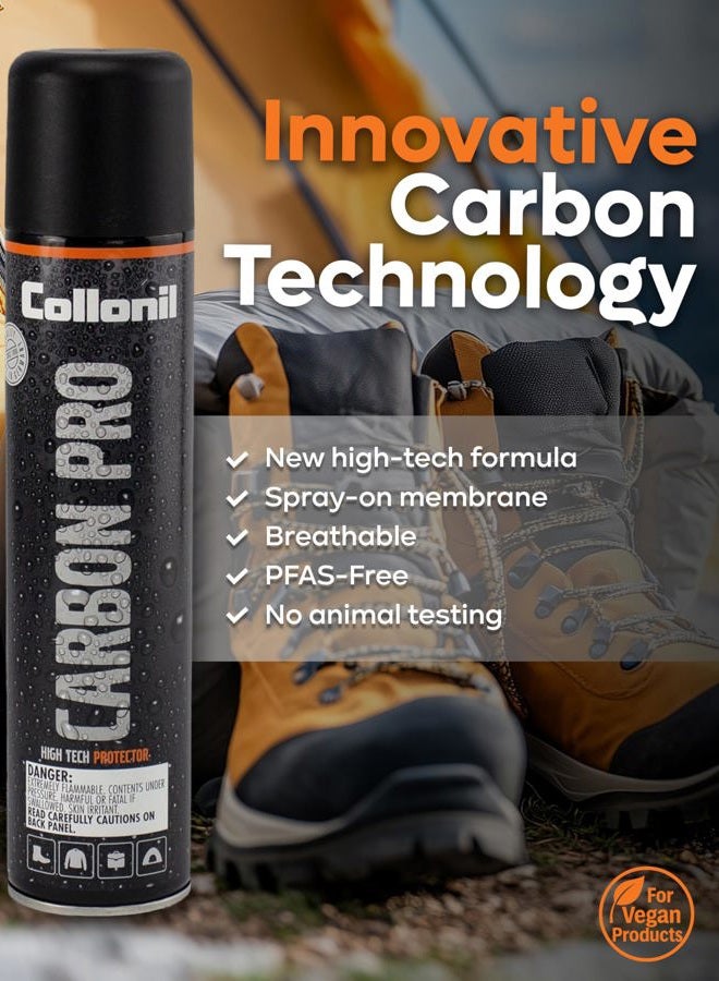Collonil Carbon Pro L – Universal Shoe Protector Spray 10.1 fl oz – Waterproof & Stain-Resistant – PFAS-Free Suede Protector for Shoes, Boots, Backpacks, Jackets & Tents – Made in Germany - Image 4